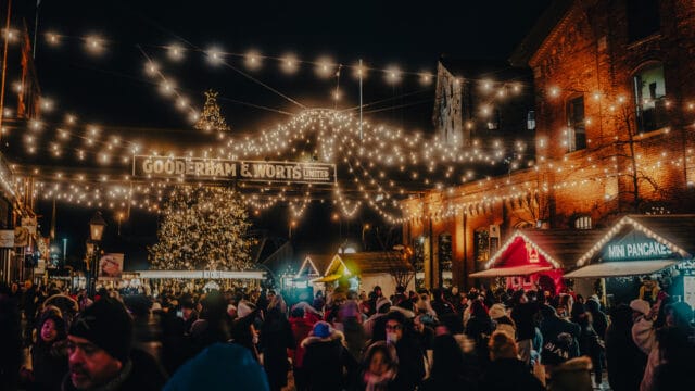 Bustling crowds on Trinity Street